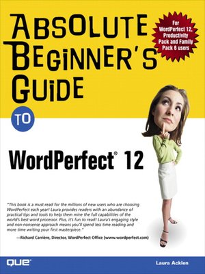 cover image of Absolute Beginner's Guide to WordPerfect 12